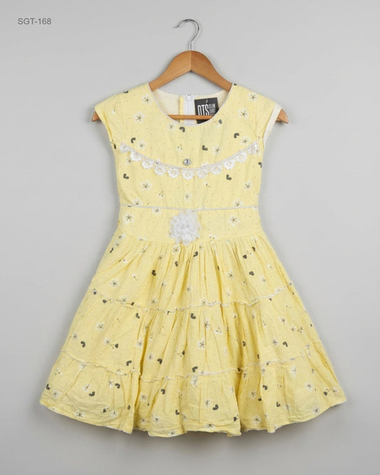 Girls Summer Tops | CUT LABEL | Preloved Branded | Yellow Cotton | Good | OTS Thrift Store Karachi Pakistan