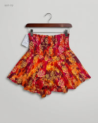 CUT LABEL (SGT-172) Floral Smocked Skort