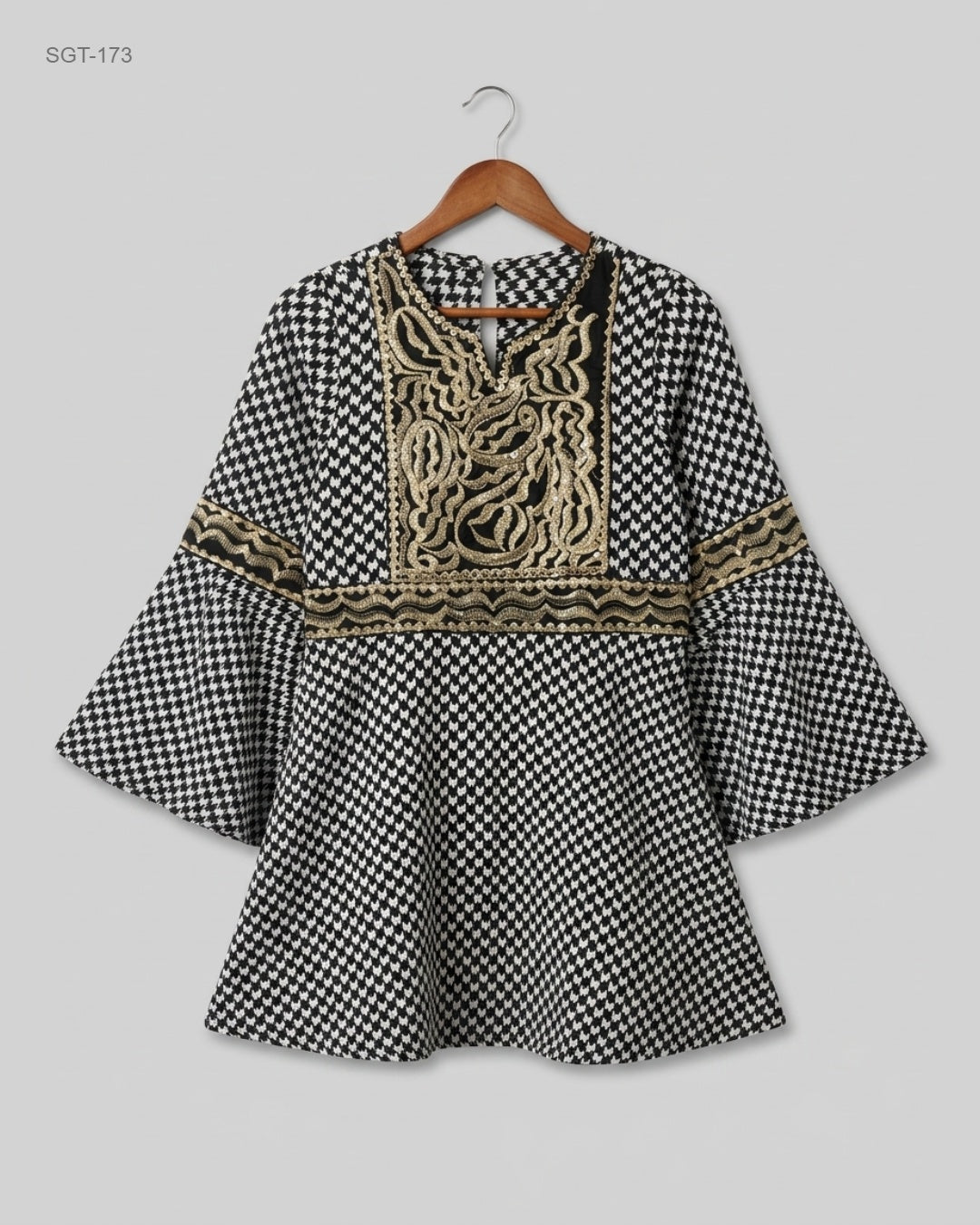 CUT LABEL (SGT-173) Embroidered Peplum Tunic
