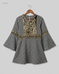 CUT LABEL (SGT-173) Embroidered Peplum Tunic