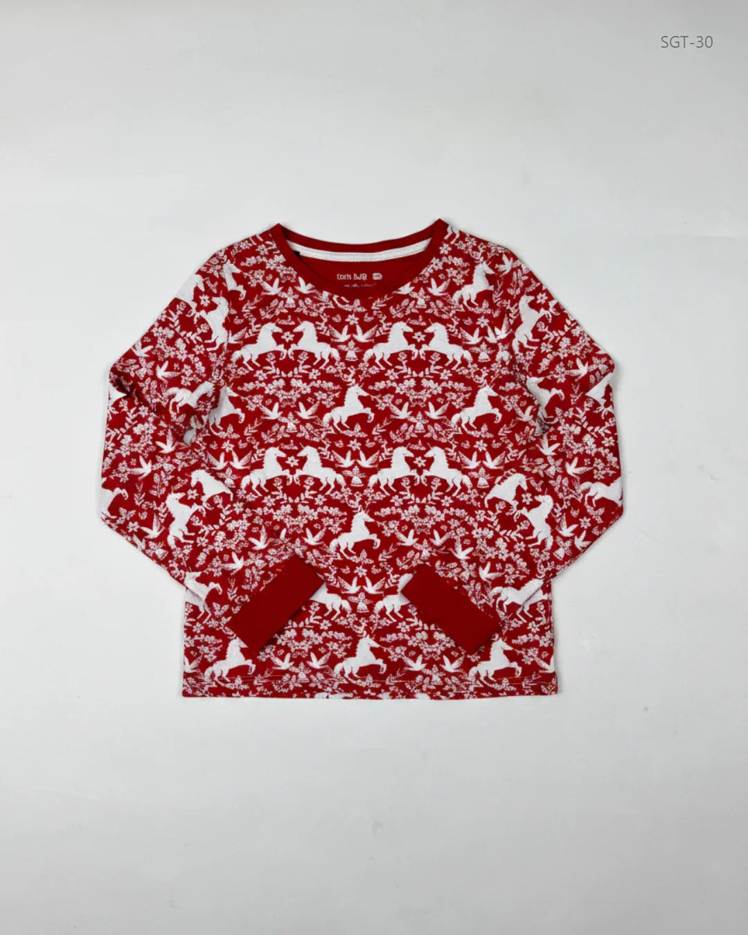 Shop Premium Girls Summer Tops by Marks & Spencer | Preloved Branded Clothes | Red Cotton | Girls | OTS Thrift Store Islamabad Pakistan