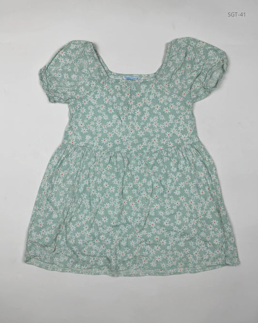 UK Imported secondhand Girls Summer Tops - Primark brand, MintCream Cotton, Premium condition, for Girls - Online Thrift Store Karachi Pakistan