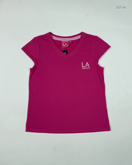 Preloved Premium Girls Summer Tops by LA, Pink Cotton for Girls - OTS Thrift Shop Karachi Pakistan