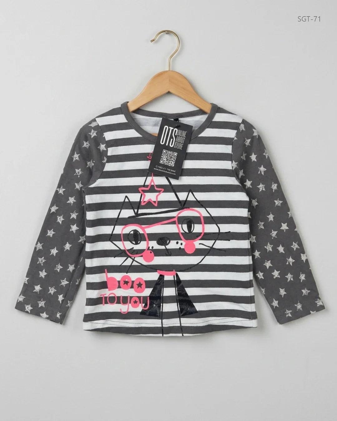 GEORGE (SGT-71) Gray Girls Summer Tops
