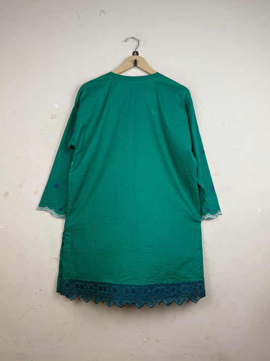Find Premium GREEN Summer Kurti by KHAADI for Womens | Shop OTS Thrift Store Pakistan (SK-101)