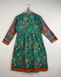 Cut Label Green Multi Women's Summer Kurti (SK-11)