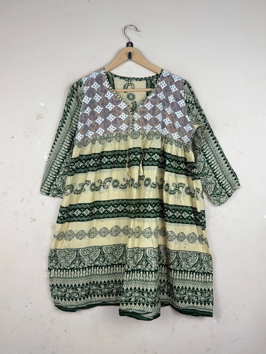Premium Condition Summer Kurti | Preloved Unknown | Beige GREEN LAWN | Thrift Shop for Womens Lahore Pakistan | OTS