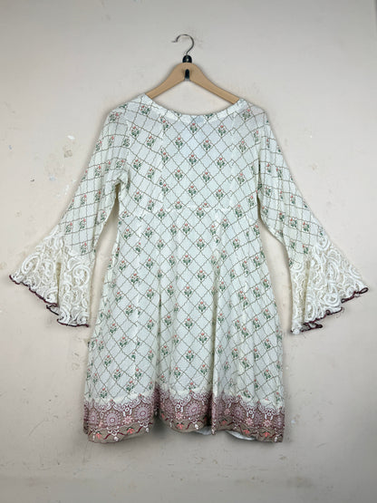 Buy OffWhite LAWN Summer Kurti by Unknown - Premium condition for Womens | Preloved OTS Pakistan (SK-124)