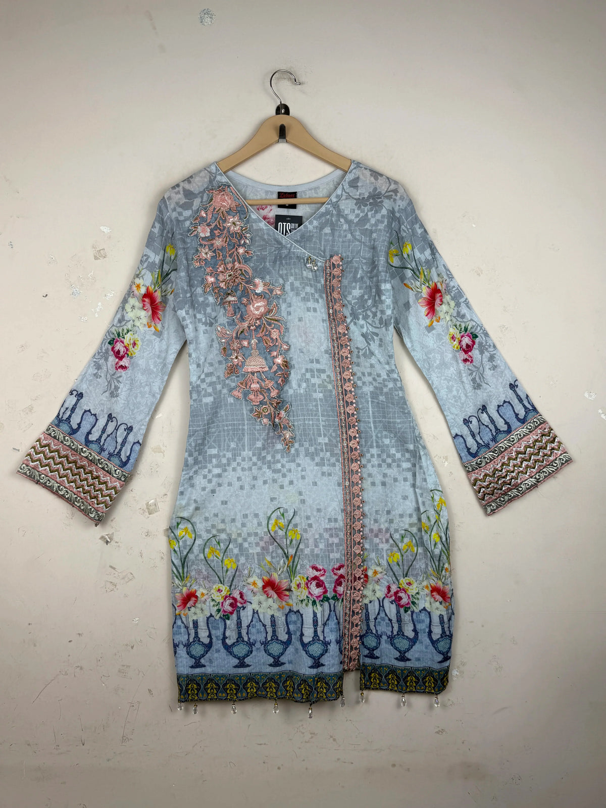 LUBNAS Gray Summer Kurti (SK-129)