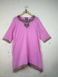 ANKORA FASHION Pink Summer Kurti (SK-131)