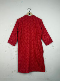 CUT LABEL Red Orange Summer Kurti (SK-135)