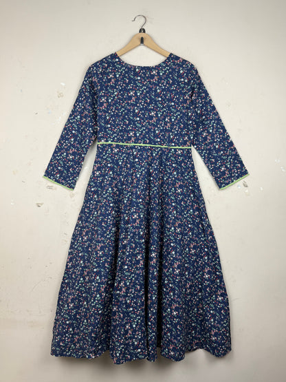 Buy Premium Summer Kurti in Blue LAWN by SASSAFRAS for Womens | OTS Thrift Store Pakistan