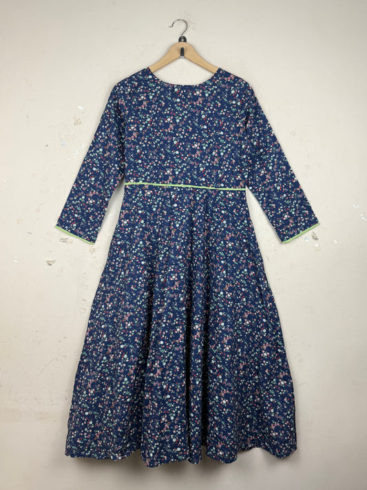 Buy Premium Summer Kurti in Blue LAWN by SASSAFRAS for Womens | OTS Thrift Store Pakistan