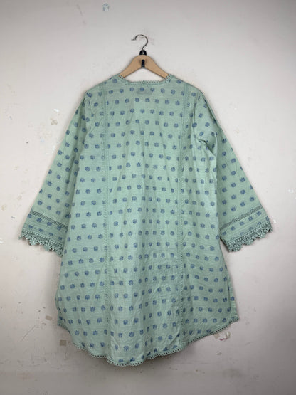 Find Excellent Pistachio Summer Kurti by SANA SAFINAZ for Womens | Shop OTS Thrift Store Pakistan (SK-137)