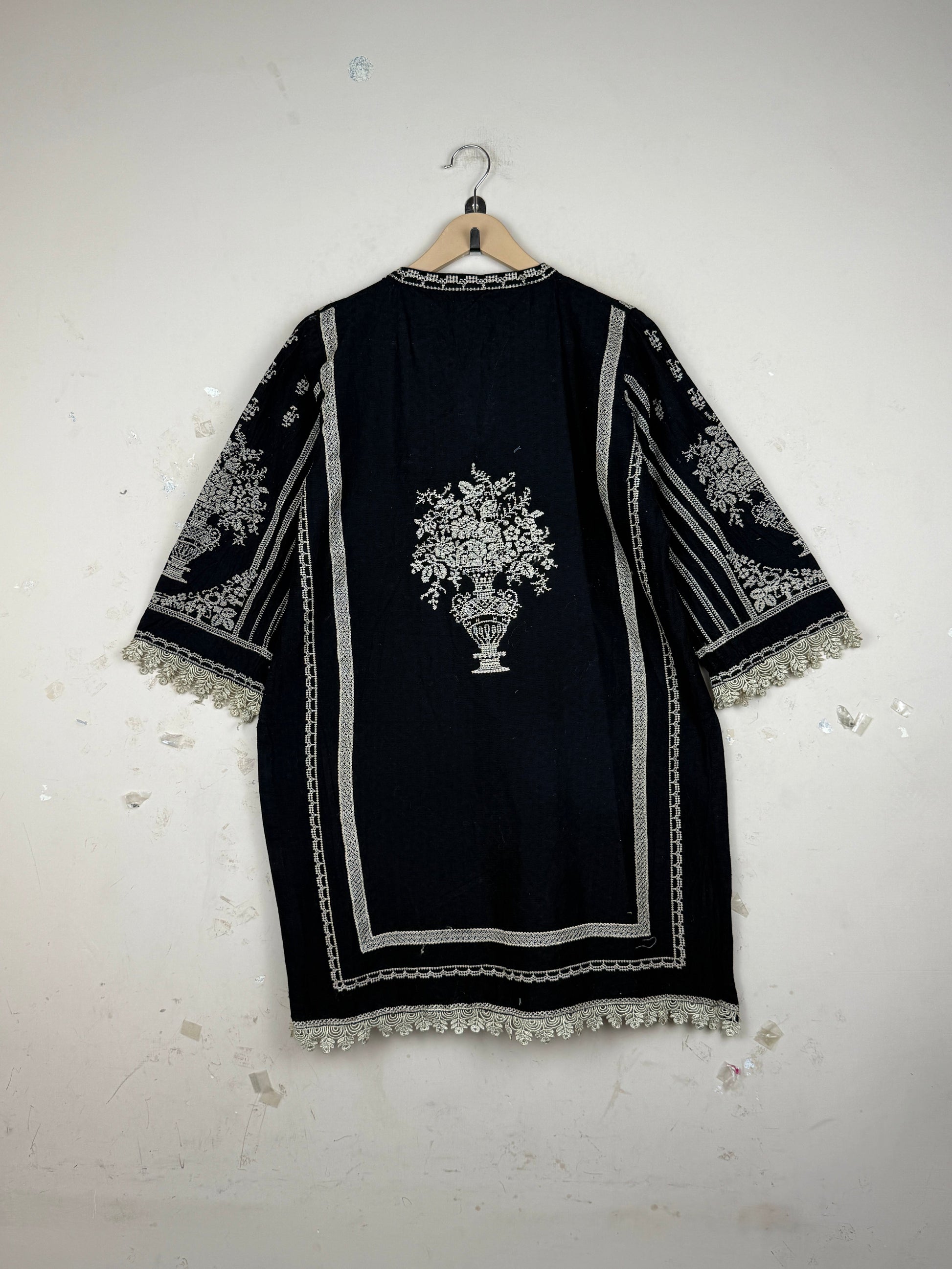 Buy Premium Summer Kurti in Black Cotton by Dars Fabrics for Womens | OTS Thrift Store Pakistan