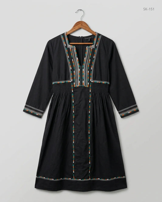 Premium Condition Summer Kurti | Preloved WEEKEND | Black Cotton | Thrift Shop for Womens Karachi Pakistan | OTS