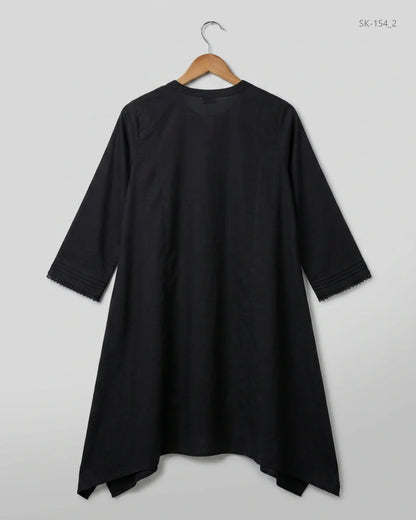 Preloved Summer Kurti by EGO in Black Lawn for Womens - Premium Condition | OTS Pakistan (SK-154)
