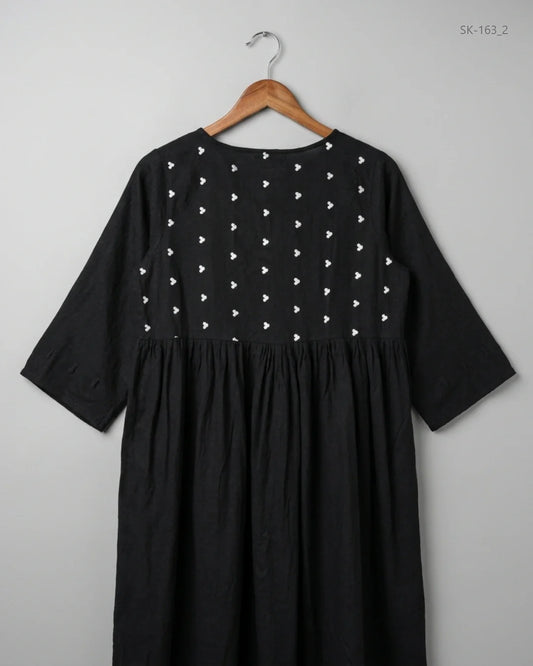 Preloved Summer Kurti by CHENONE in Black Cotton for Womens - Premium Condition | OTS Pakistan (SK-163)
