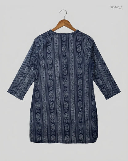 Find Premium DarkBlue Summer Kurti by NATURAL for Womens | Shop OTS Thrift Store Pakistan (SK-166)