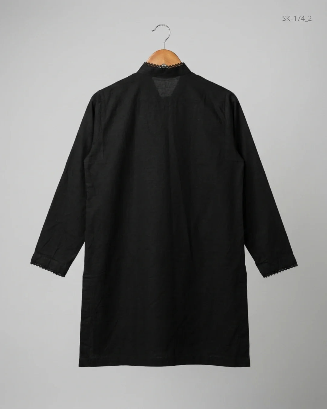 Find Premium Black Summer Kurti by KHAADI for Womens | Shop OTS Thrift Store Pakistan (SK-174)