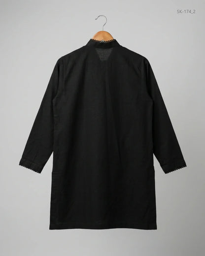 Find Premium Black Summer Kurti by KHAADI for Womens | Shop OTS Thrift Store Pakistan (SK-174)