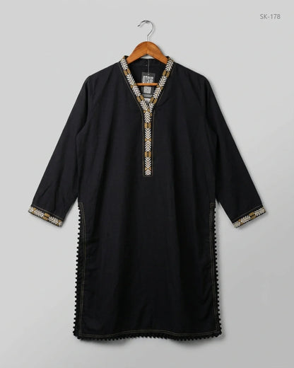 Preloved Premium Summer Kurti by KHAADI, Black Cotton for Womens - OTS Thrift Shop Peshawar Pakistan