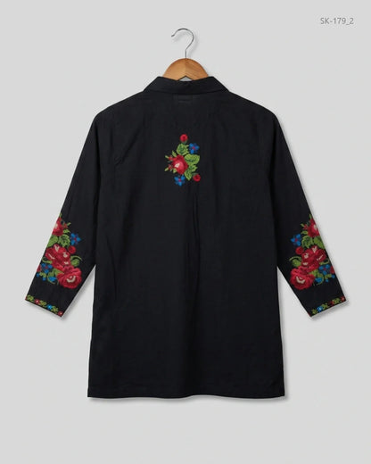 Shop Premium Condition Black Lawn Summer Kurti by SAPPHIRE for Womens at OTS - Online Thrift Store Pakistan (SK-179)