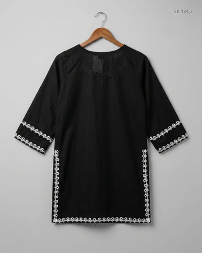 Find Premium Black & White Summer Kurti by AGHA NOOR for Womens | Shop OTS Thrift Store Pakistan (SK-184)