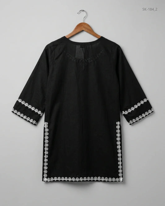 Find Premium Black & White Summer Kurti by AGHA NOOR for Womens | Shop OTS Thrift Store Pakistan (SK-184)