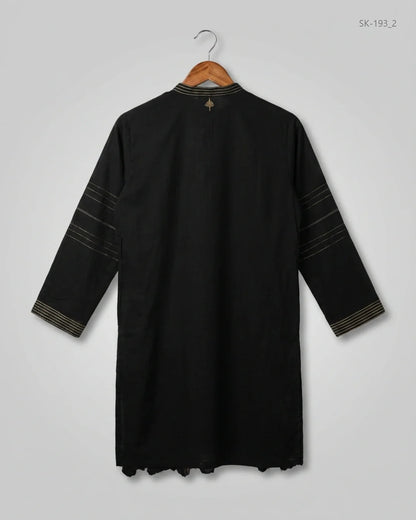 Buy Premium Summer Kurti in Black Lawn by STYLO for Womens | OTS Thrift Store Pakistan