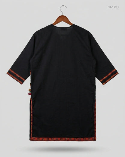 Buy Premium Summer Kurti in Black Lawn by SAPPHIRE for Womens | OTS Thrift Store Pakistan