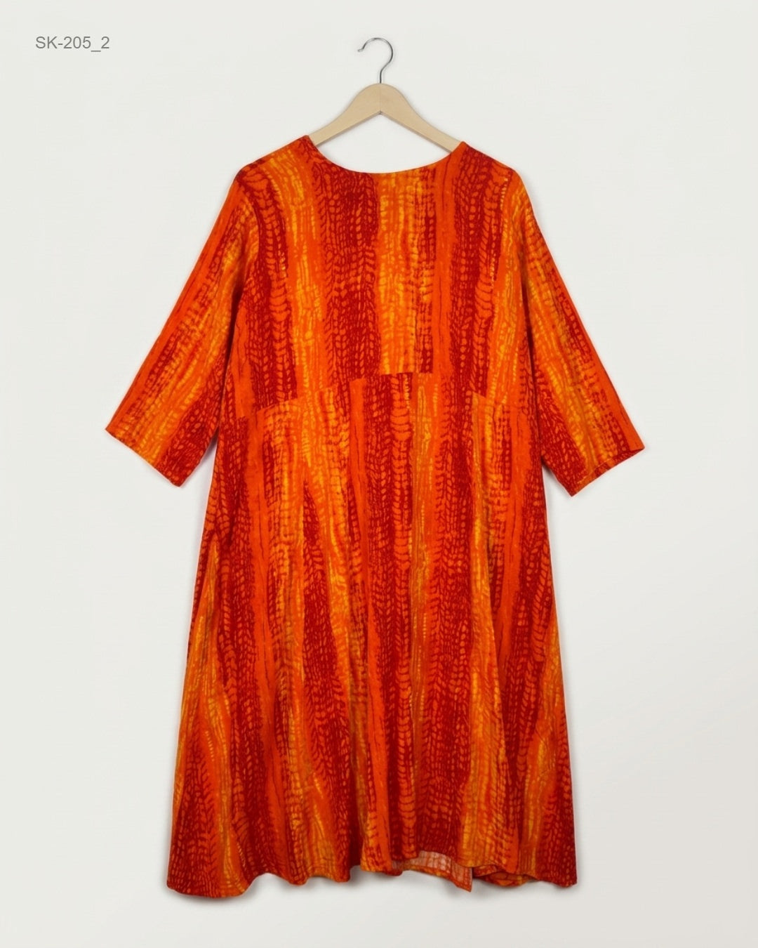 Buy Orange Cotton Summer Kurti by CUT LABEL - Premium condition for Womens | Preloved OTS Pakistan (SK-205)