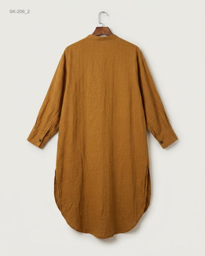 Buy Brown KHADDAR Summer Kurti by ETHNIC - Premium condition for Womens | Preloved OTS Pakistan (SK-206)