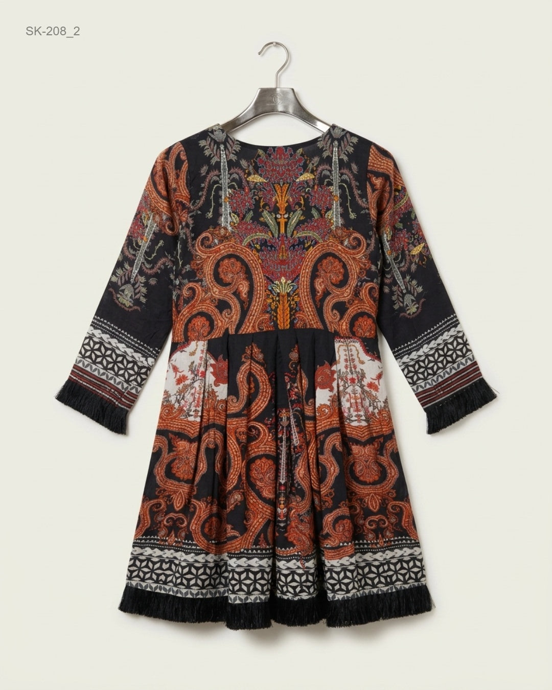 Shop Premium Condition Black soft cotton Summer Kurti by CUT LABEL for Womens at OTS - Online Thrift Store Pakistan (SK-208)