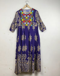 Cut Label Purple Women's Summer Kurti (SK-21)