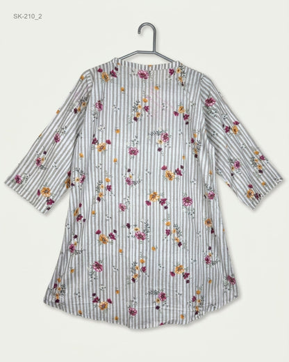 Buy Multi cotton Summer Kurti by CUT LABEL - Excellent condition for Womens | Preloved OTS Pakistan (SK-210)