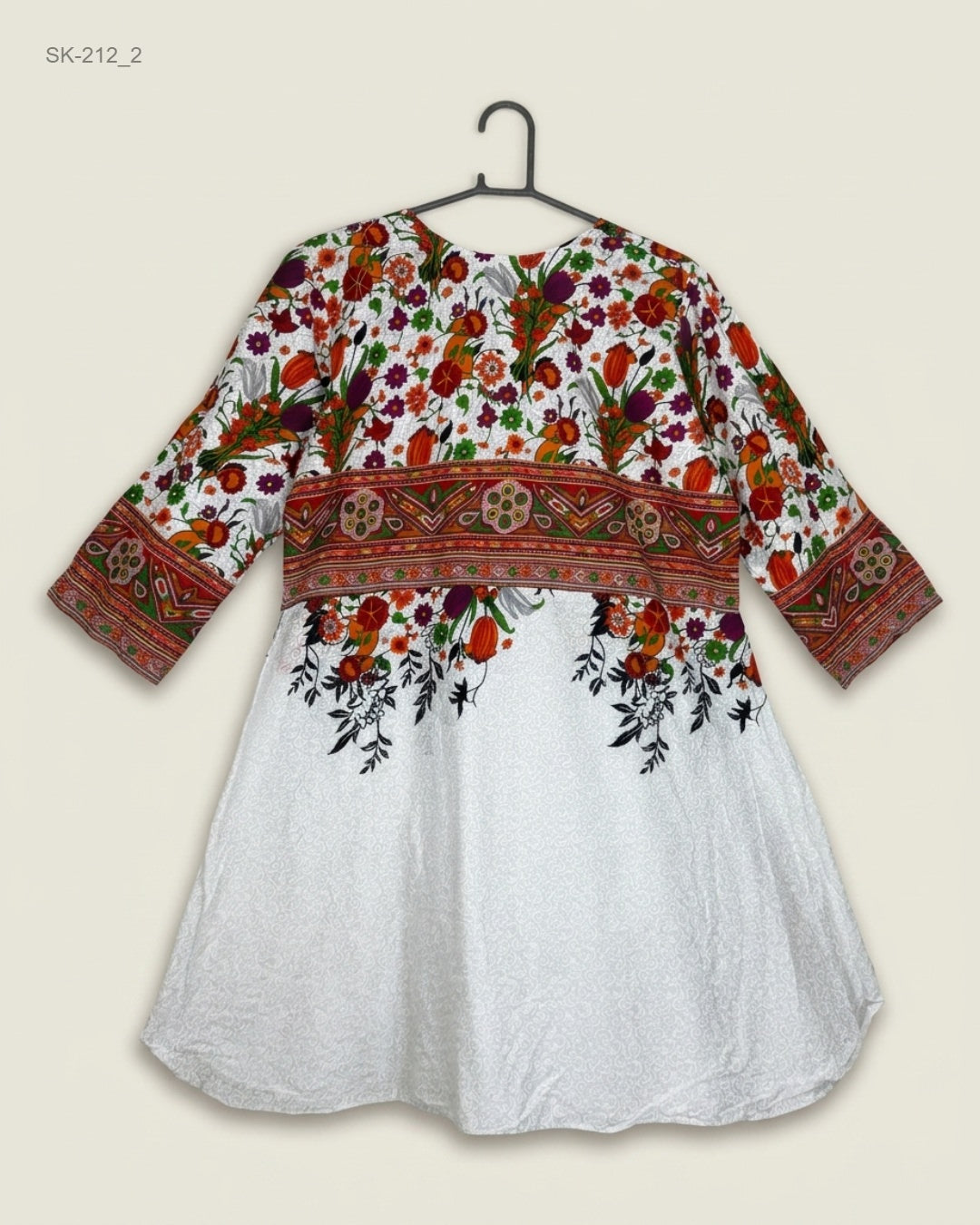 Unknown (SK-212) Floral Print A-Line Tunic Kurti
