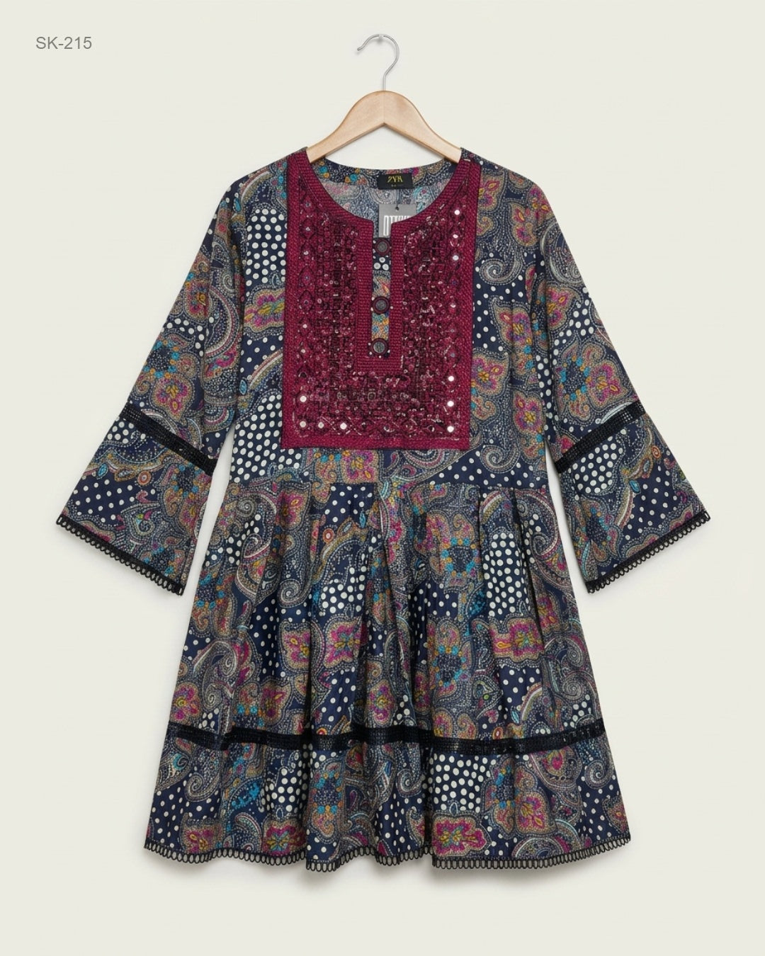 Zara CH (SK-215) Bohemian Printed Tunic Dress