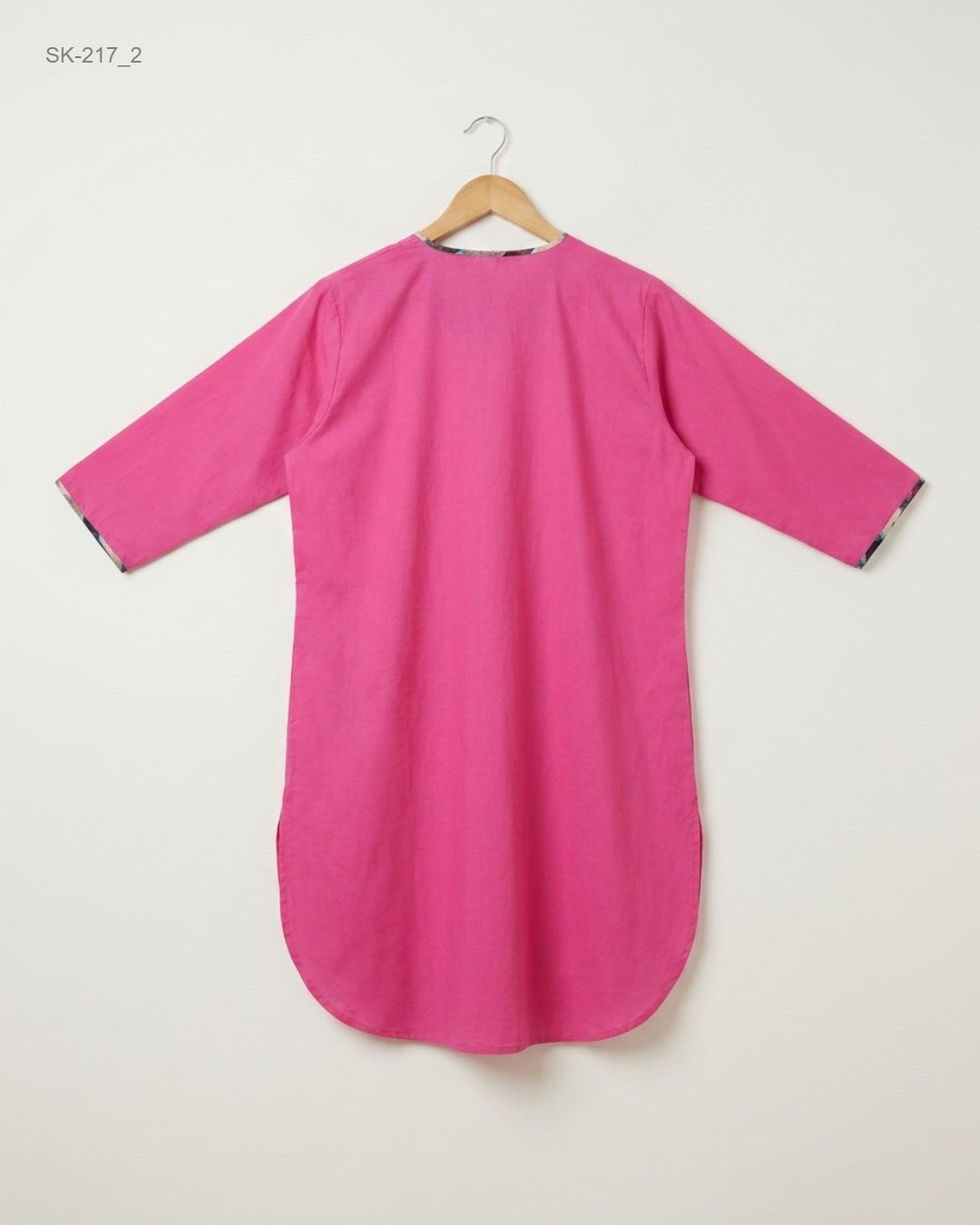 Order CUT LABEL Summer Kurti in Pink Cotton for Womens - Premium at Online Thrift Store Pakistan (SK-217)