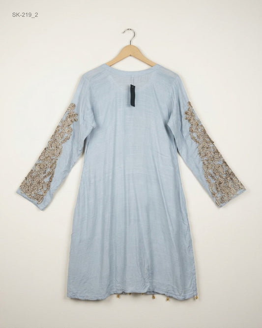 Buy Excellent Summer Kurti in Grey soft cotton by CUT LABEL for Womens | OTS Thrift Store Pakistan