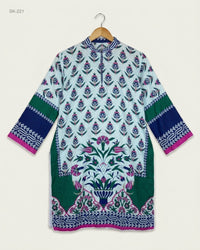 CUT LABEL (SK-221) Printed Cotton Kurta