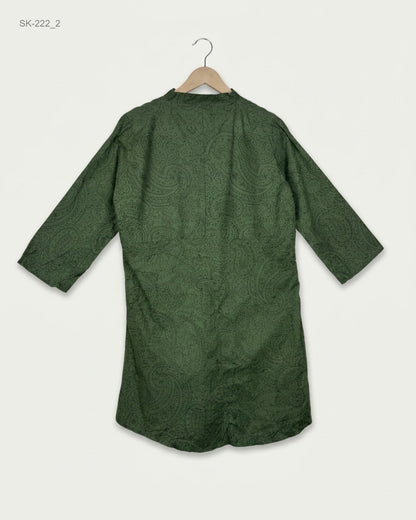 Buy Green cotton Summer Kurti by CUT LABEL - Premium condition for Womens | Preloved OTS Pakistan (SK-222)
