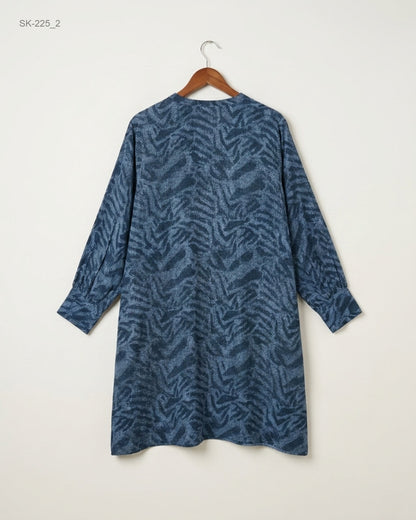 Preloved Summer Kurti by ETHNIC in Blue Cotton for Womens - Excellent Condition | OTS Pakistan (SK-225)