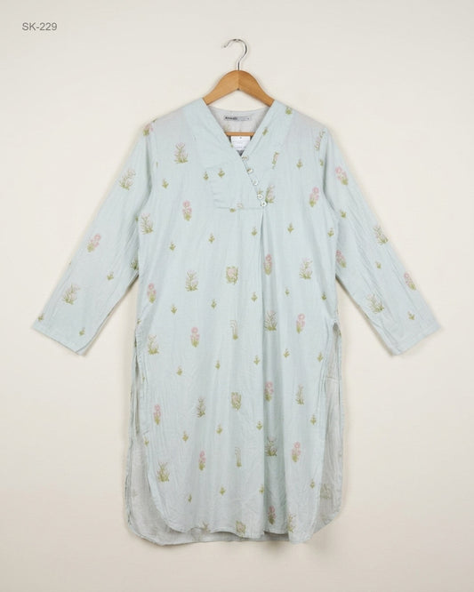 Secondhand Branded Summer Kurti by KHAADI, Multi Cotton fabric, Excellent condition, for Womens - Online Thrift Shop Lahore Pakistan