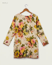 CUT LABEL (SK-231) Floral Lace-Trim Tunic