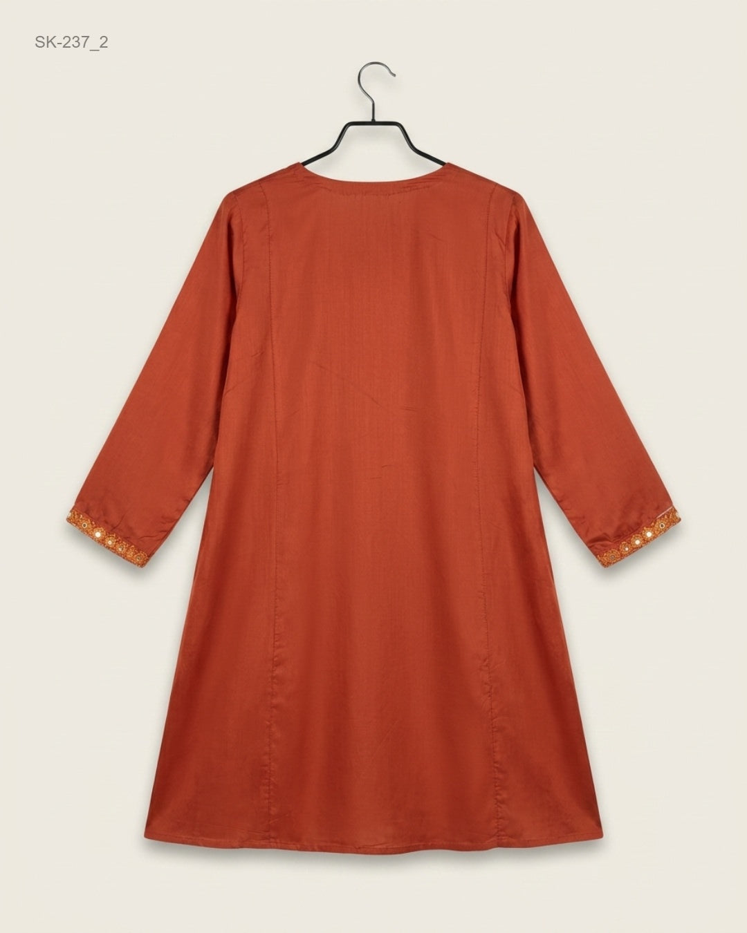 Buy Premium Summer Kurti in Orange LAWN by SQUENCE for Womens | OTS Thrift Store Pakistan