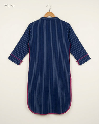 Buy Blue Khadhar Summer Kurti by ETHNIC - Premium condition for Womens | Preloved OTS Pakistan (SK-239)