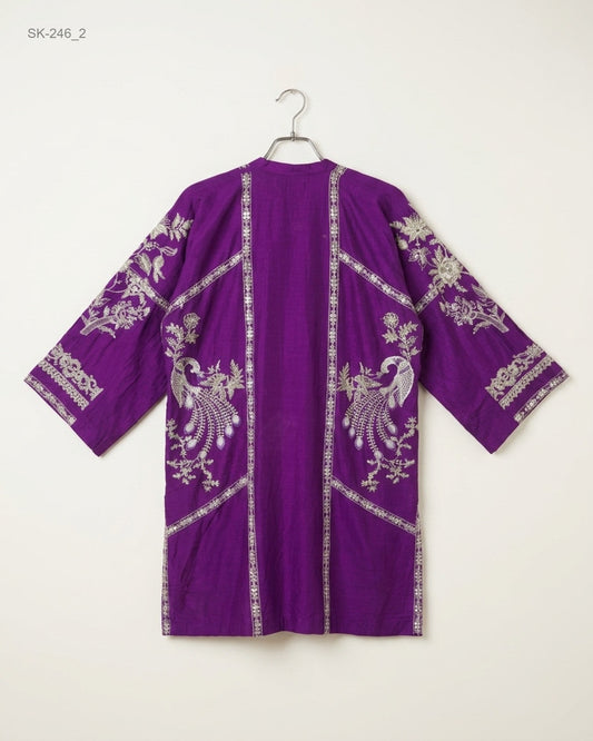 Buy Purple cotton Summer Kurti by ATRANGI - Premium condition for Womens | Preloved OTS Pakistan (SK-246)