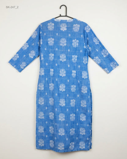 Buy Premium Summer Kurti in Blue soft cotton by W for Womens | OTS Thrift Store Pakistan
