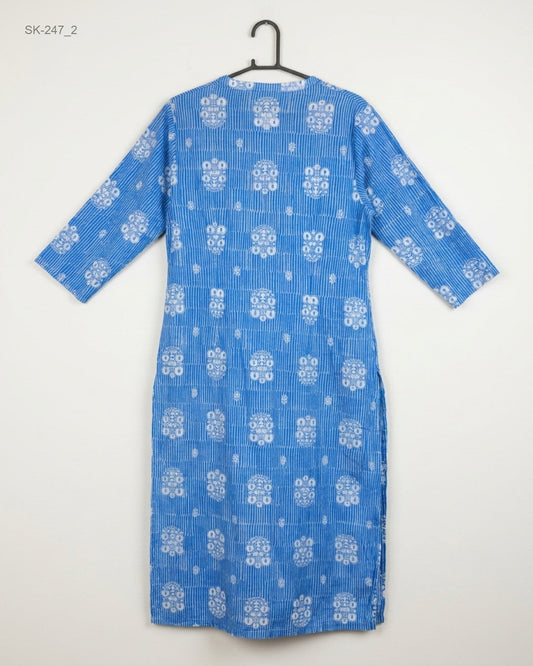Buy Premium Summer Kurti in Blue soft cotton by W for Womens | OTS Thrift Store Pakistan